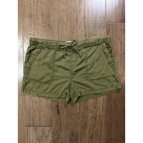 GAP Pants - Gap Womens Olive Green Lyocell Utility Drawstring Shorts Size S Four Pocket
